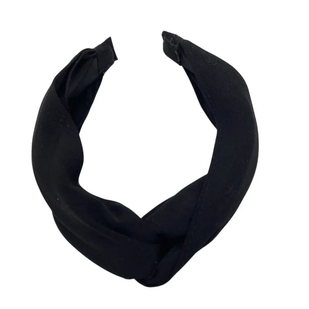 Women's Knotted Headband Set Black & Leopard Print Fashion